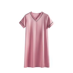 背心睡裙性感睡衣女款夏季高级感仿真丝2026新款短袖裙家居服上衣