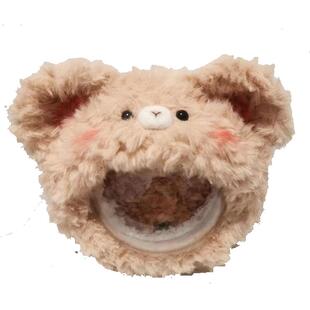 blythe小布BJD娃娃点点holala可爱动物毛线帽子外出面罩头套