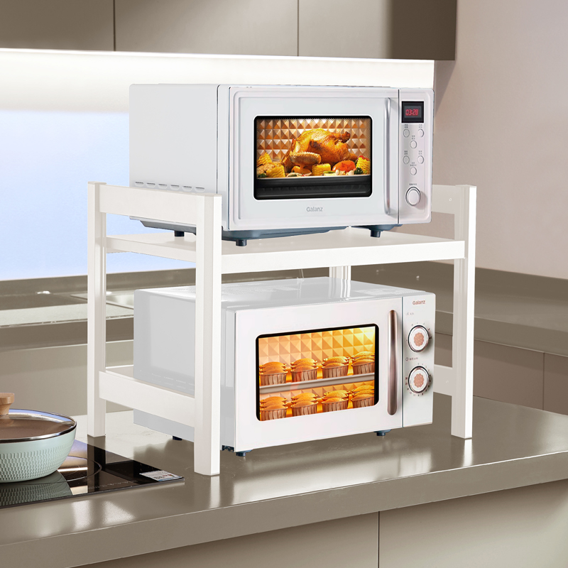 微波炉专用置物架台面悬空架加高家用支架厨房烤蒸箱新款双层架子