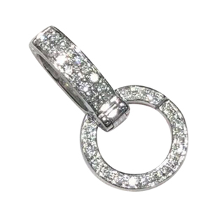 18K金镶嵌钻石高货绳活动吊坠连接扣头配件珠宝百搭万AU750能拆卸