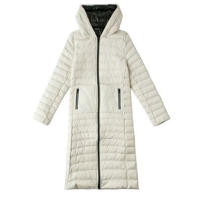 双面穿中长款轻薄羽绒服时尚连帽