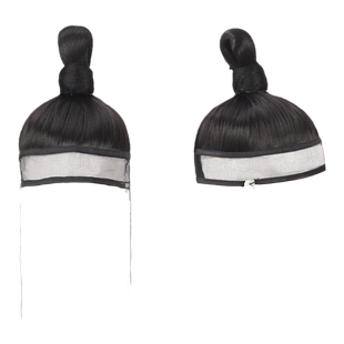 汉服头饰明制抹额网巾网纱束发男女一体式全头套懒人假发古装影视