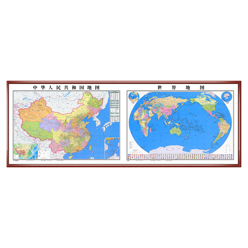 中国地图挂画办公室背景墙装饰画