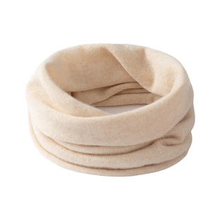 儿童~100%纯山羊绒脖套男女童针织套头围脖护颈椎假领子防寒围巾