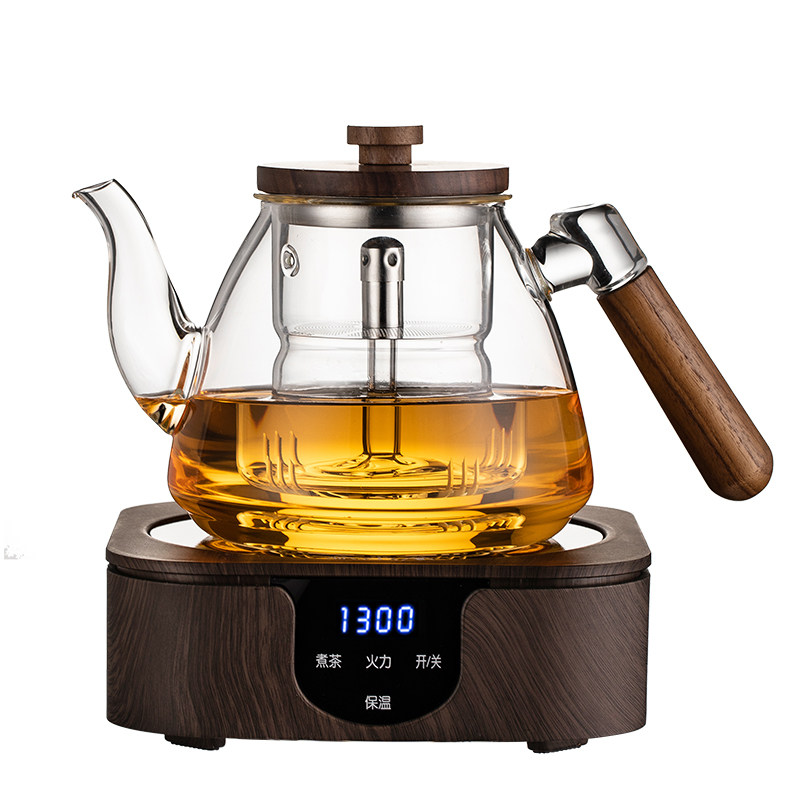 中式耐高温加厚玻璃蒸煮茶壶套装