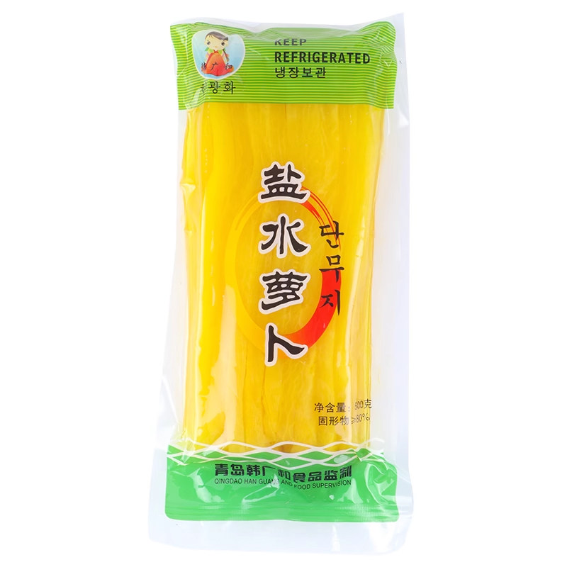 韩国寿司黄萝卜条酸大根做寿司紫菜包饭材料食材韩式盐水萝卜