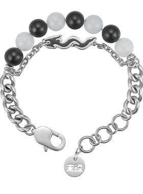 TF张泽禹潮酷手链黑曜石手串中性