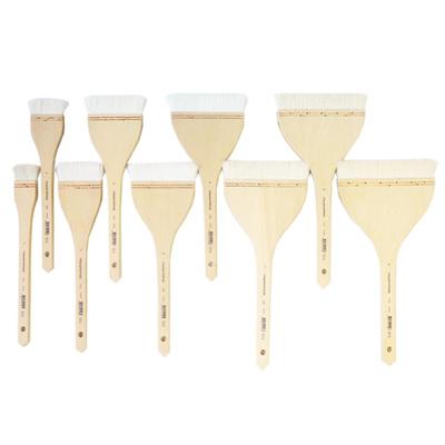 进口韩国hwahong华虹羊毛刷 100#宽幅水彩羊毛笔刷水粉画笔底纹刷子平头底刷华宏水彩笔排刷国画用纯羊毛储水