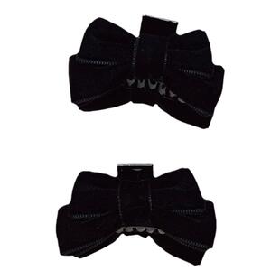 jill大姐姐黑色秋冬丝绒蝴蝶结小抓夹 精灵耳发夹发卡女2025新款