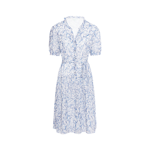 【博主同款x蓝韵】JESSIE法式精致气质连衣裙夏女收腰度假碎花裙