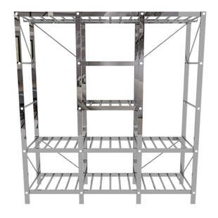 简易衣柜寝室双人牛津布收纳挂衣柜钢管加厚组装不锈钢全钢架衣橱