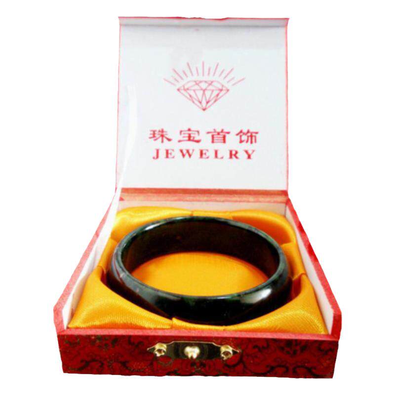纯天然新疆和田黑碧玉手镯精品