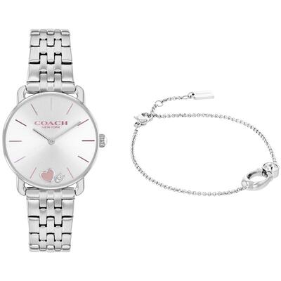 蔻驰现代经典日晖纹石英手表女表