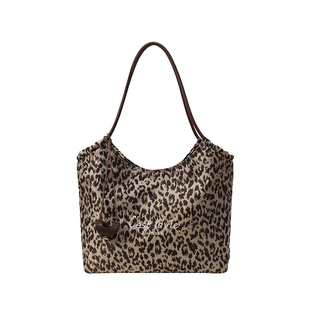 南风Chio2nd 热烈暗涌托特包包女秋冬大容量时髦豹纹手提包单肩包