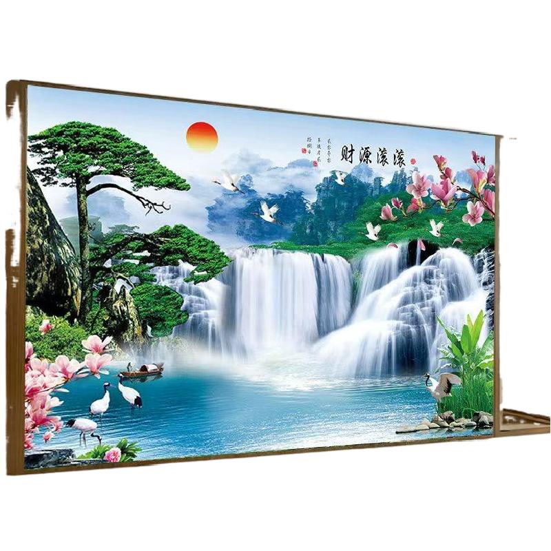 山水画墙纸自粘风景画墙贴画壁画客厅背景墙办公室装饰画墙画贴纸
