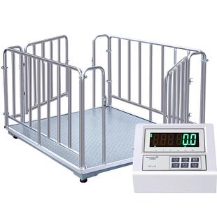 花潮地磅秤1-3吨称猪牛带围栏精准电子秤地磅称5吨小型磅秤可定制
