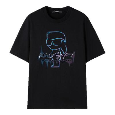 【棉100%】KARL LAGERFELD夏季商务休闲时尚短袖T恤老佛爷男装潮