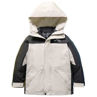 雅鹿儿童加厚三合一冲锋衣羽绒服痞帅男童女童户外保暖中大童外套