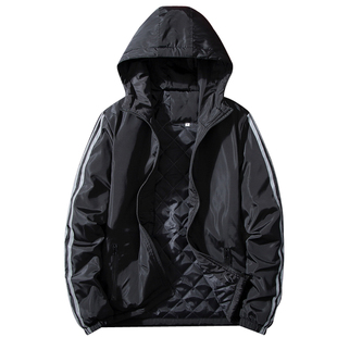 男士秋冬款二棉加棉外套男装冬装棉衣大码宽松夹棉夹棉轻薄棉服男