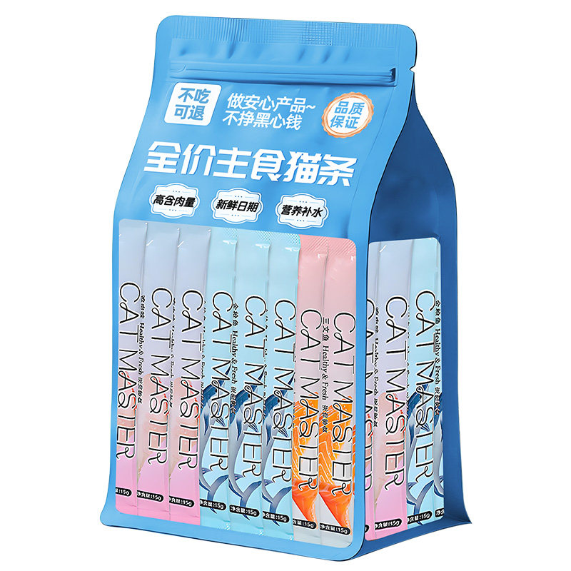 三口味猫咪补水高肉含量主食猫条