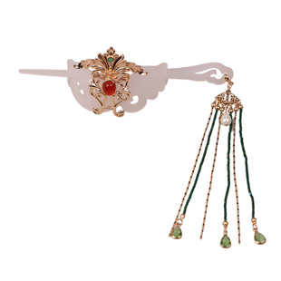 汉服发饰发冠战国袍配饰古风道袍头冠流苏发簪古装配饰冬季男女款