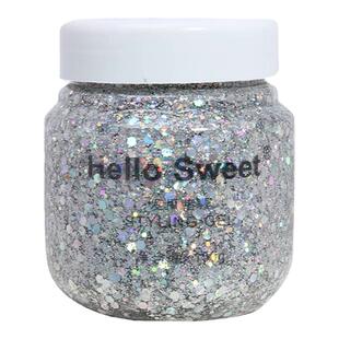 音乐节头发上爆闪亮片液体大闪片啫喱头上亮晶晶碎钻闪银色大亮粉