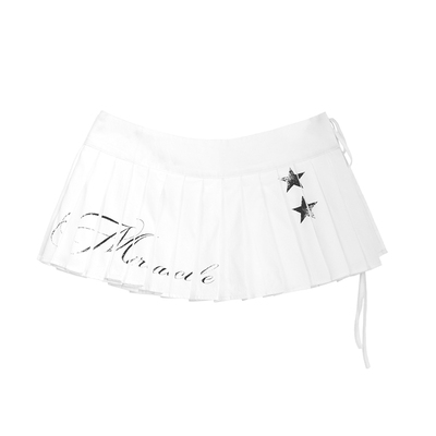 innomoood miracle星星印花压褶短裙jk屁帘百褶裙叠穿y2k亚系带