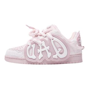 奇安达鞋子男款板鞋男女字母面包鞋ins超火百搭休闲情侣运动潮鞋