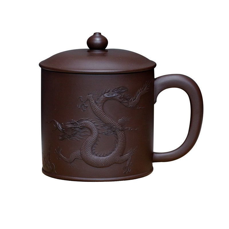 宜兴紫砂盖杯纯手工茶杯