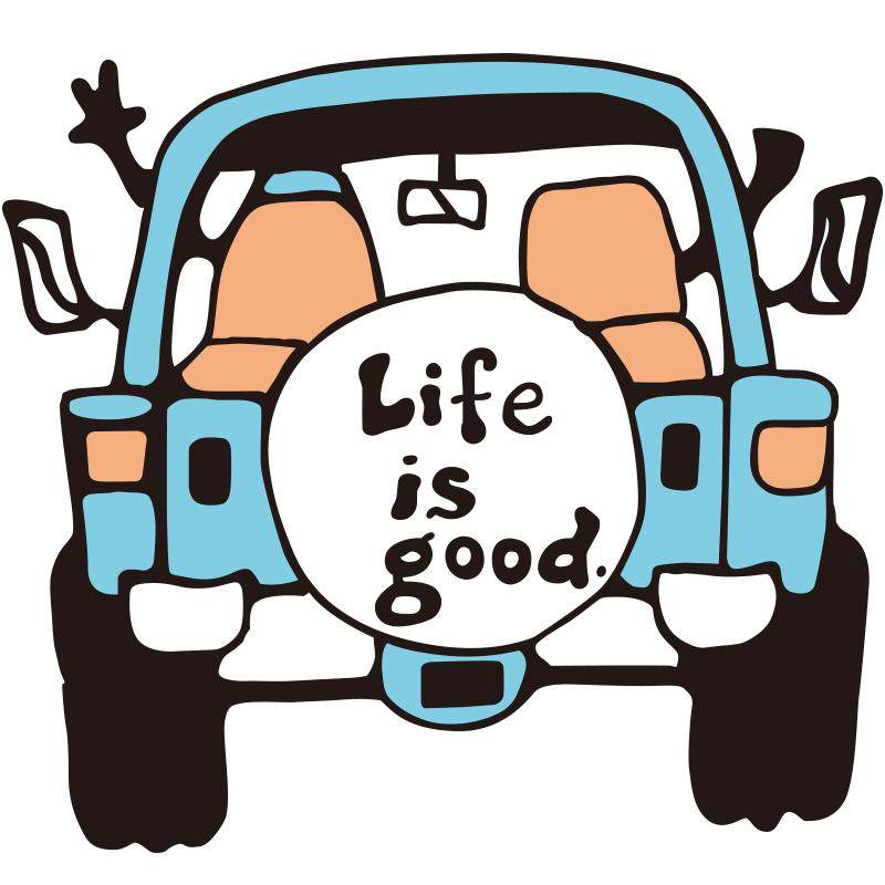 Life is good户外行旅行箱贴纸个性潮牌机车滑板贴画电瓶车头盔贴