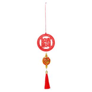 新年元旦木牌挂件混装元旦客厅玄关绿植盆栽福字客厅喜庆装饰新年