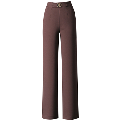 加厚黑色窄版阔腿裤秋冬季休闲裤