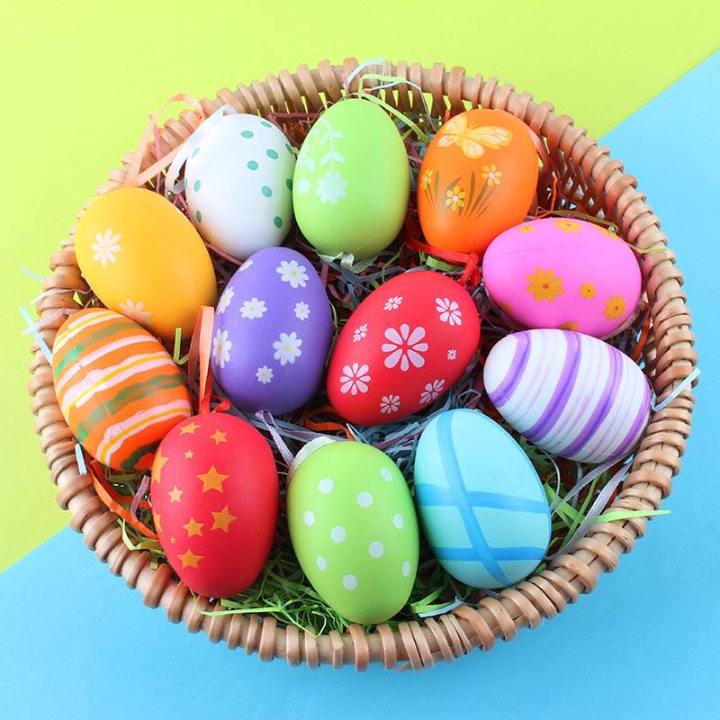 复活节彩蛋儿童diy手工制作装饰品仿真鸡蛋壳手绘画涂鸦彩绘玩具
