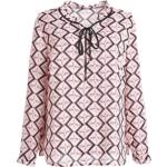 乔万尼商场同款春装新款上衣洋气宽松直筒气质印花长袖衬衫女士