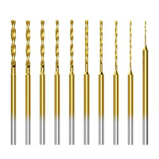 百旗镀钛麻花钻头2.35mm柄加长款麻花钻电钻牙机木工文玩珍珠打孔