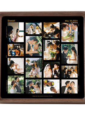 时几初九宫格婚纱照相框摆台diy