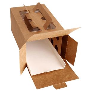 西点手提带天窗点心包装盒子冰袋款透明一次性烘焙饼干可定制logo