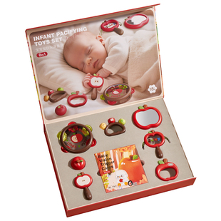 新生婴儿满月礼物女宝宝益智安抚玩具小月龄出生见面礼盒实用百天