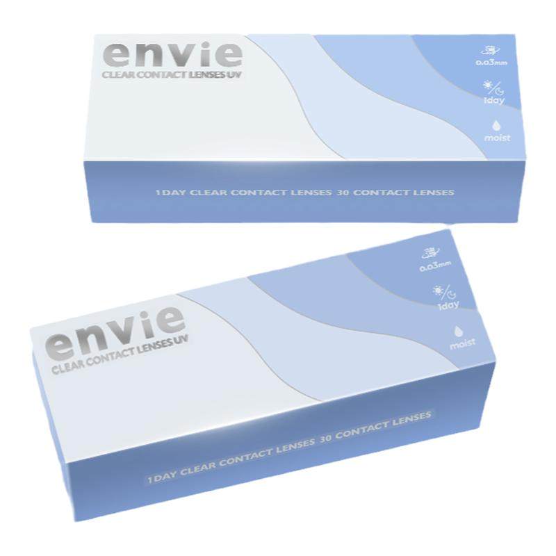 envie日抛30片近视隐形眼镜0.03超薄裸感非离子透明片非半年月抛