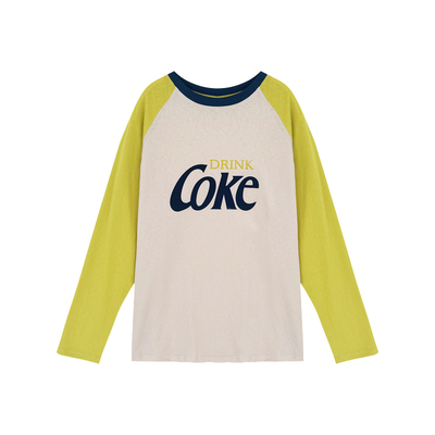 长袖撞色韩版百搭上衣印花