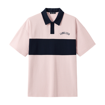 骆驼男装POLO衫男2025夏季抗菌宽松凉感吸湿速干透气美式潮流短袖