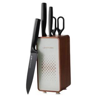 懒米唱片刀具套装厨房套刀家用组合菜刀菜板砧板厨师刀切片刀刀架