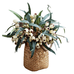 仿真把束桉树果仿真花假花果子客厅插花装饰品高级感逼真花艺摆设