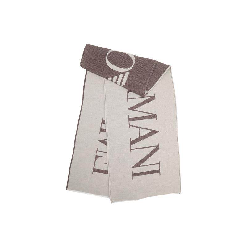 【自营】EMPORIO ARMANI/阿玛尼字母印花男士秋冬保暖长款围巾