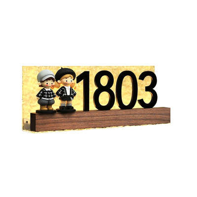 家用定制入户门装饰发光房间门号