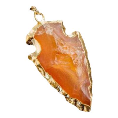 项链玛瑙石吊坠箭头14K金填充