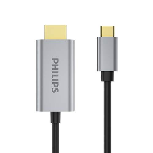 飞利浦typec转hdmi线同屏转换连接电脑电视4K高清数据投屏线适用macbook苹果笔记本ipad手机外接显示器投影仪