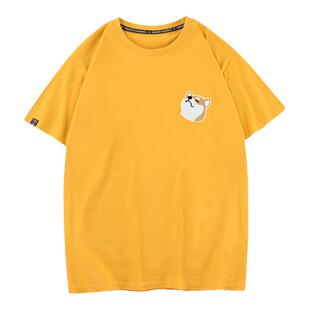 秀洛精神污染狗头男女短袖哈士奇t恤搞怪神烦狗柴犬doge衣服狗狗