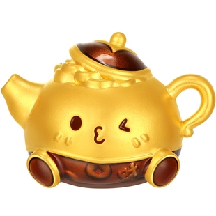 潮宏基福佑把把壶（胡）黄金摆件足金5D硬金收藏投资金礼物计价