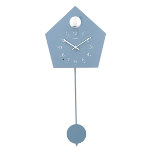 多帝家日式布谷鸟报时挂钟儿童创意咕咕钟表客厅家用北欧现代摆钟